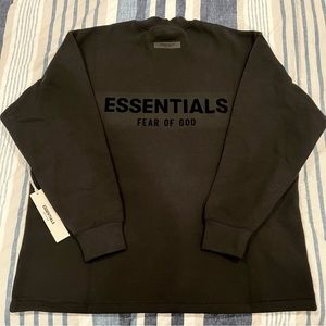 Essentials XS Black Crew Neck
